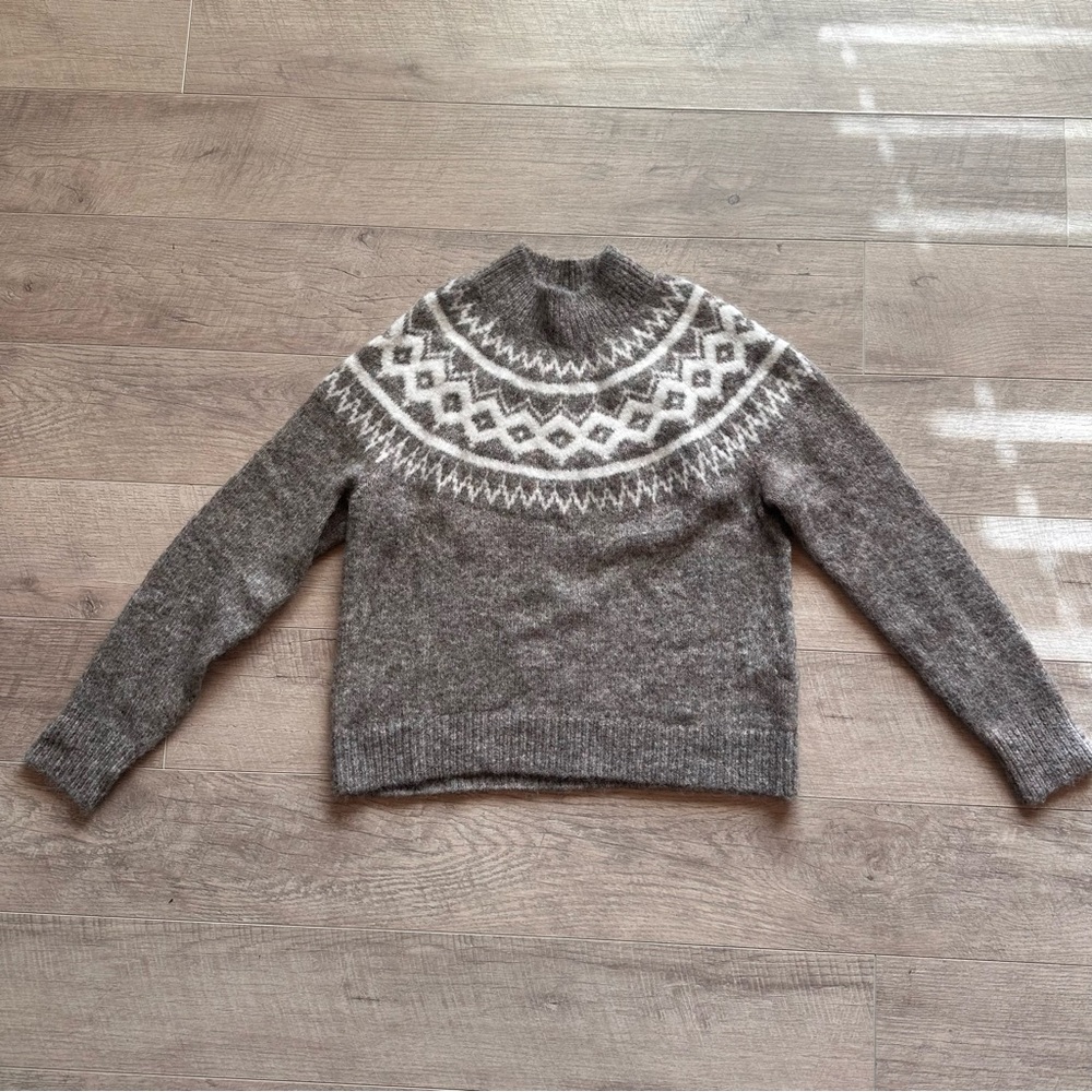 Banana Republic Fair Aisle Mock Neck Wool Blend Sweater - Picture 2 of 10